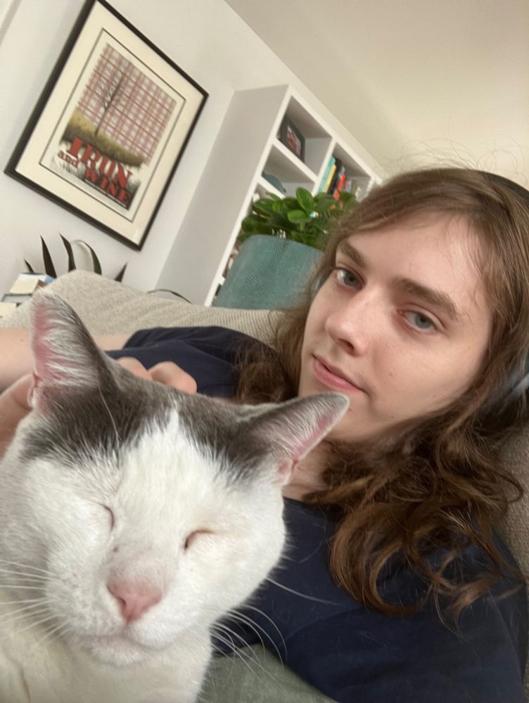 timmy and me scratching timmys head