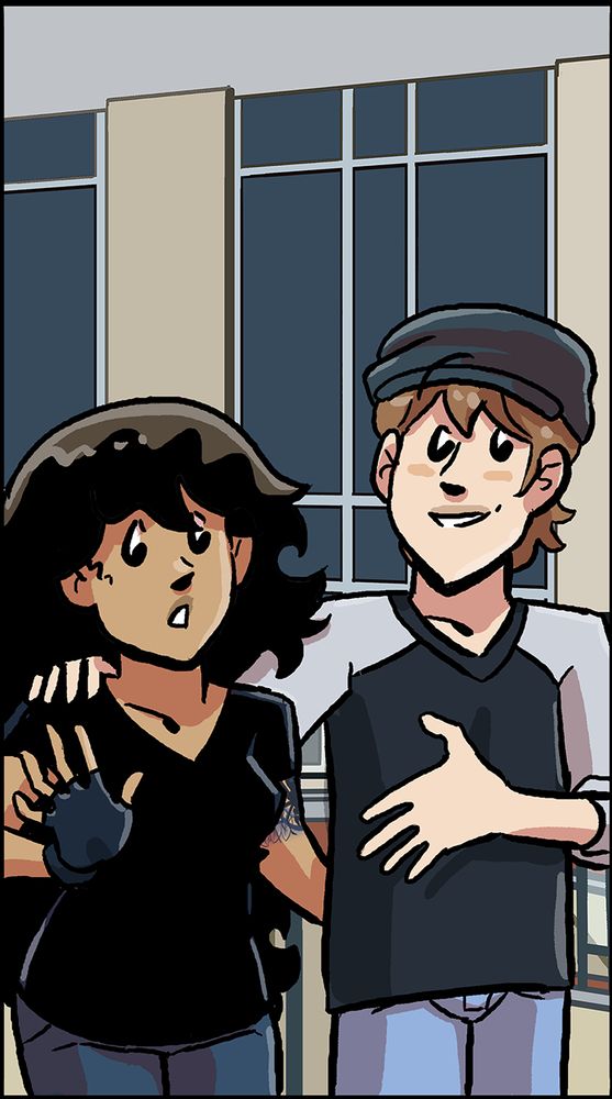 Sal and Danny saw you from across the room and enjoy your vibe.