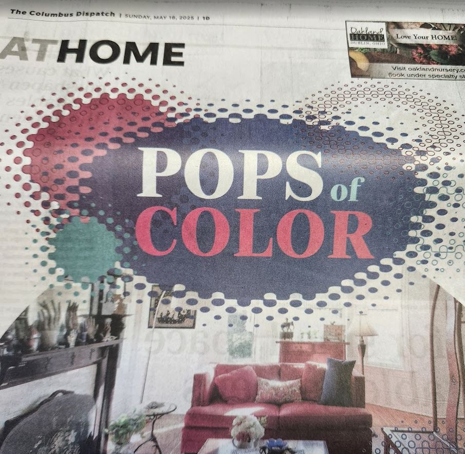 fancy indoor decorating newspaper subsection with the ornate headline 