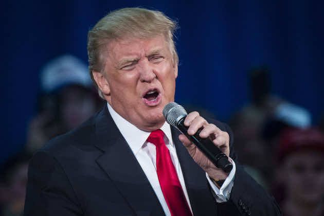 The oresident of the united states, Donald THROATUS Trump, singing.