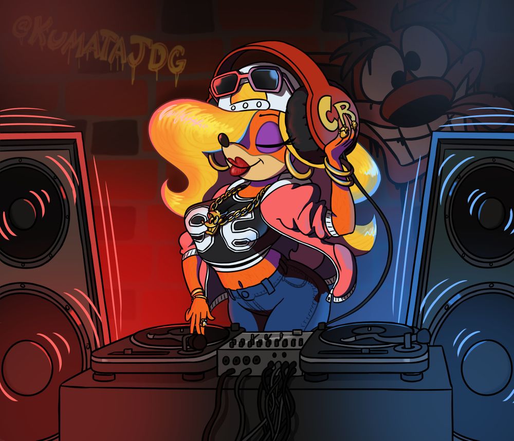 DJ Tawna by KumataJDG

Crash Bandicoot fanart furry anthro commission hip-hop club sexy Naughty Dog Playstation PS1 retro 90s nostalgia illustration cartoon