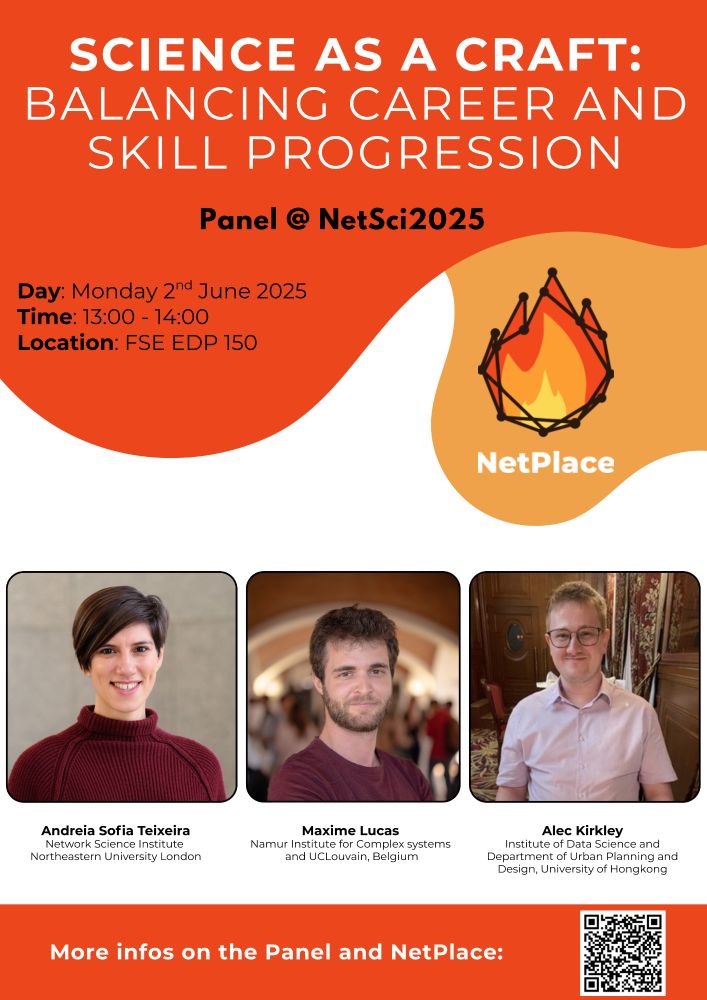 Flyer of panel on science as a craft at NetSci25