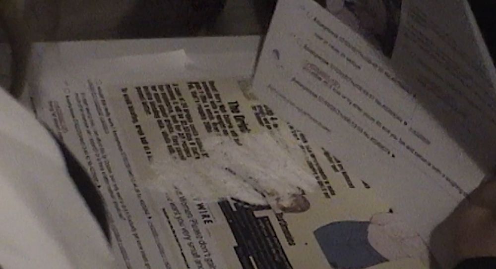 lines of ketamine on printer paper
