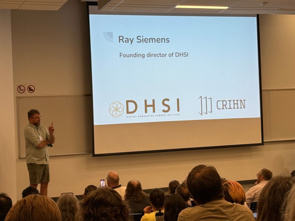Ray Siemens being honored for founding and hosting DHSI