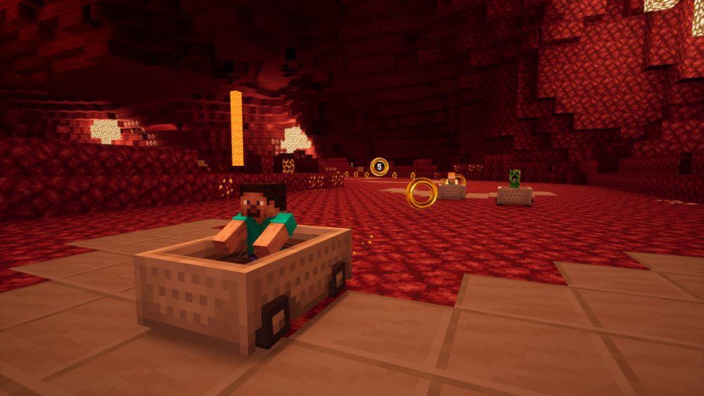 Minecraft Pack Now Available in Sonic Racing: CrossWorlds
