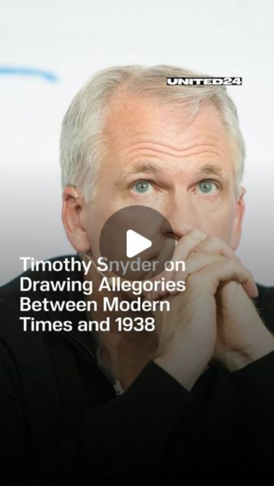 UNITED24Media on Instagram: "It’s worth listening to Timothy Snyder in Tallinn these days: “We are in 1938 now. If the Czechs had resisted Nazi Germany at the time, there would have been no WWII. If U...