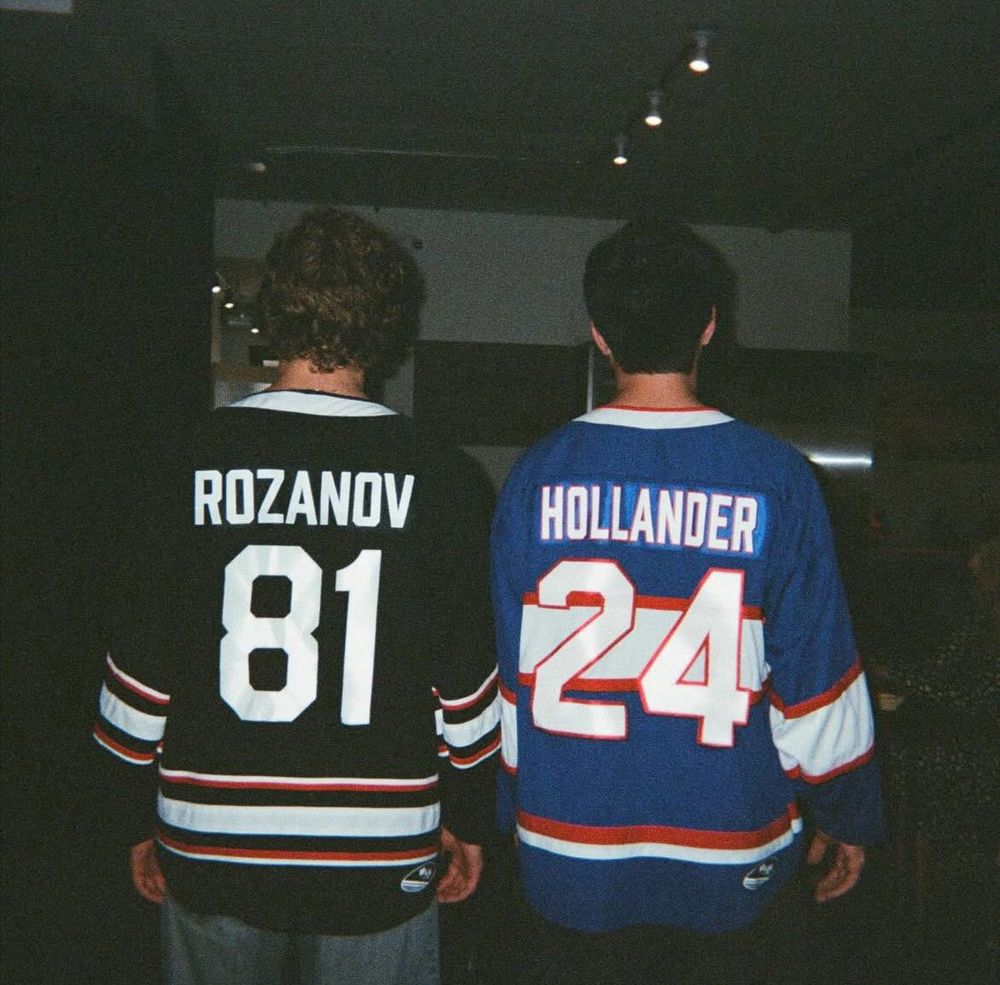 Hudson Williams as Shane Hollander and Connor Storrie as Ilya Rozanov. 