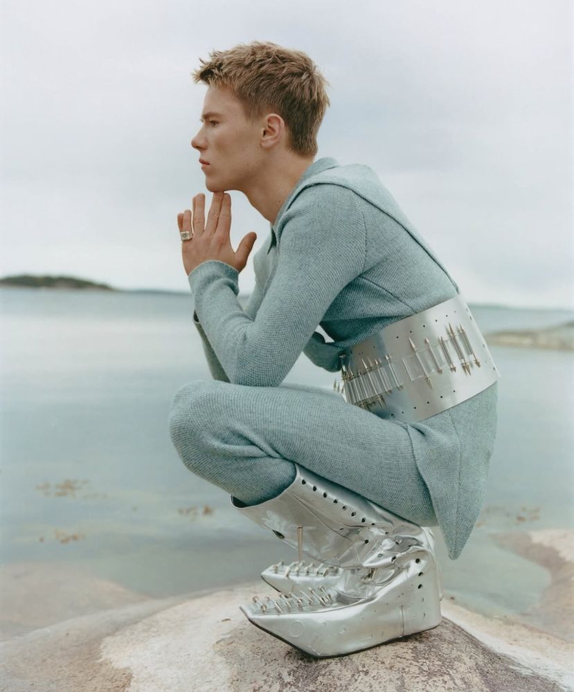 Edvin Ryding for Boys by Girls Magazine, Spring/Summer 2025, Volume 18, “A Little Light.” Photos by Emilia Staugaard.
