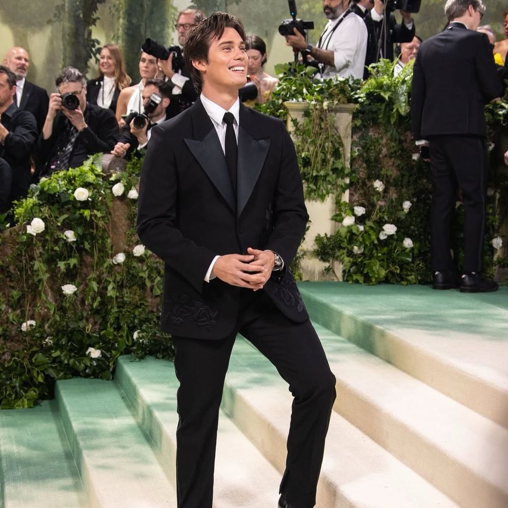Nicholas Galitzine’s debut appearance at the Met Gala, 2024.