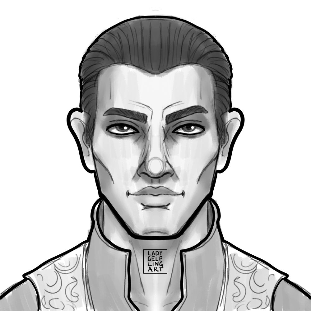 Digital sketch of Illario Dellamorte 