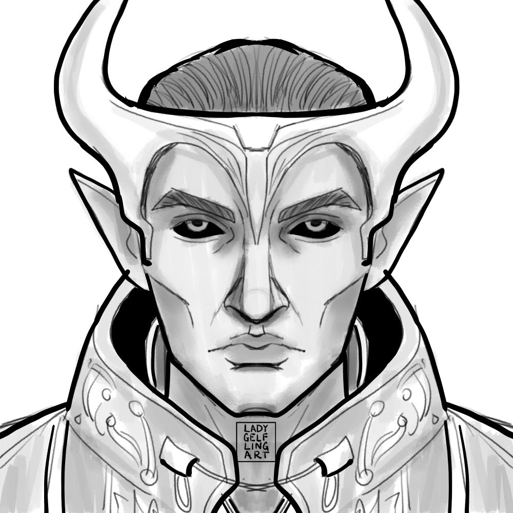 Digital sketch of Elgar'nan
