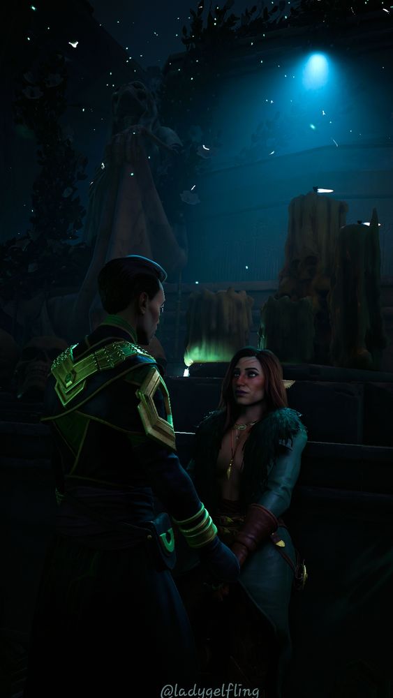 Emmrich and Tessora in the memorial gardens 