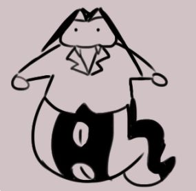 doodle of a little fat pentious