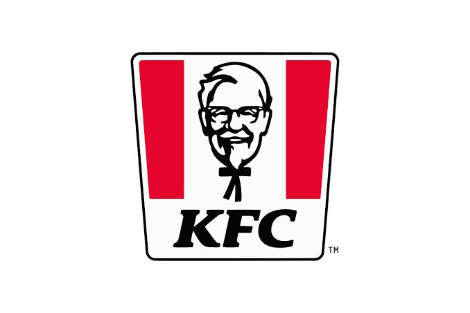 The KFC logo, which you can now see has a component that is supposed to be Colonel Sanders’s bow tie but could instead be interpreted as a stick figure body for his giant head.