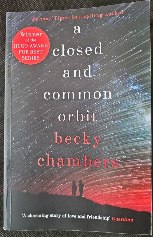 Cover of the book. A night sky-scape, like a timelapse of stars as streaks across the sky, with a foreground shillouette from behind two people, on the ground, looking up at the sky.