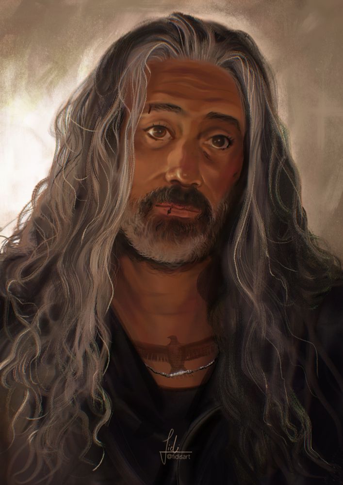 Digital portrait study of Edward Teach as seen in 2x04 "Fun and Games".