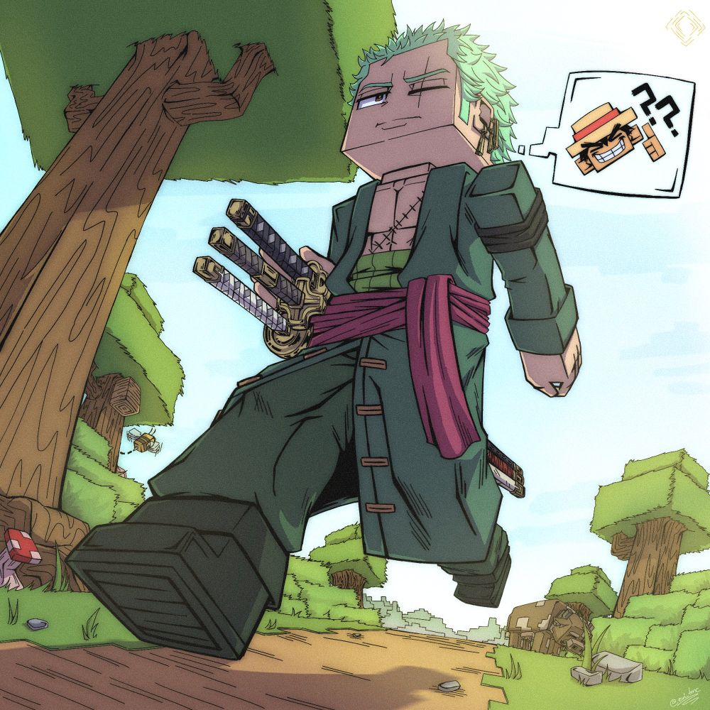 Zoro in Minecraft Fan Art