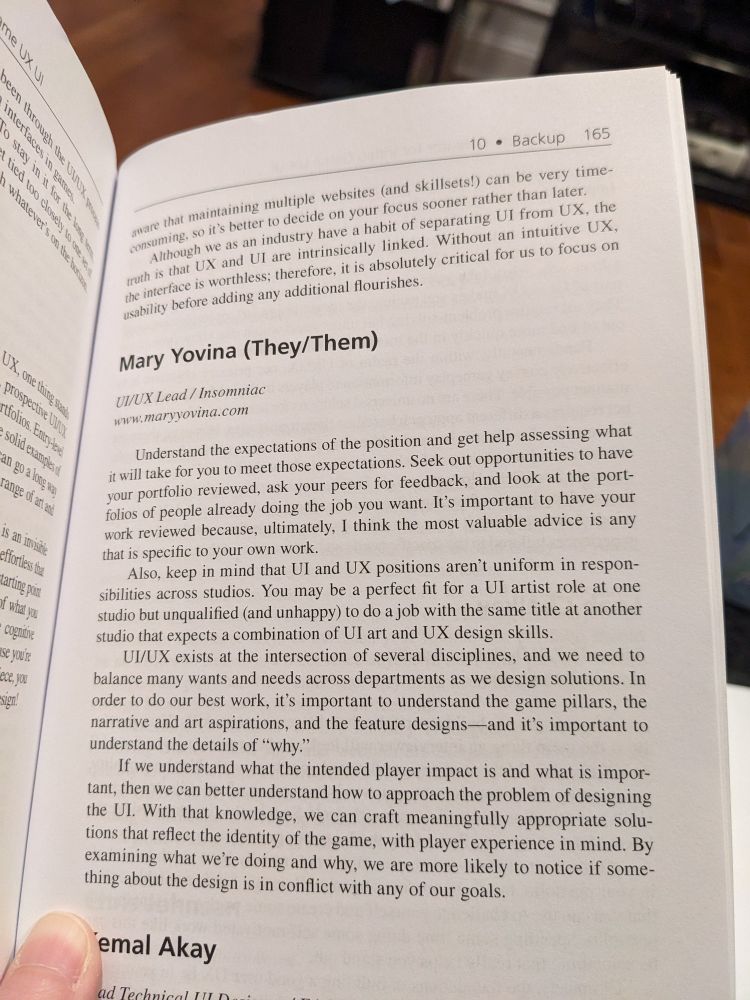 A section of advice for new UI/UX Designers from Mary Yovina