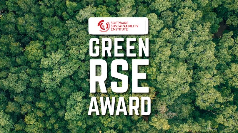 SSI logo, Green RSE Awards, trees from above