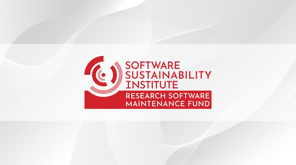 Software Sustainability Institute  Research Software Maintenance Fund logo, a grey wavy pattern