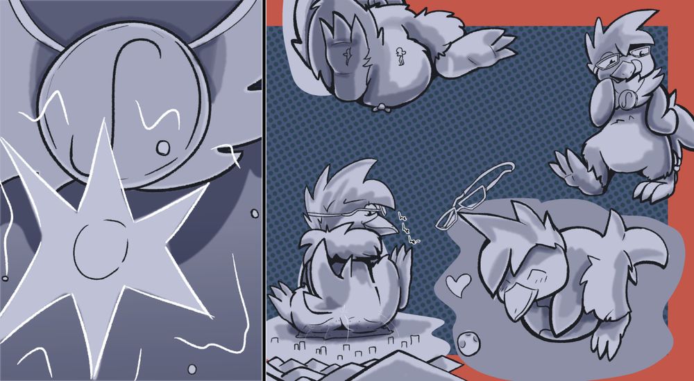 Sketchpage of a macro piplup at a variety of sizes