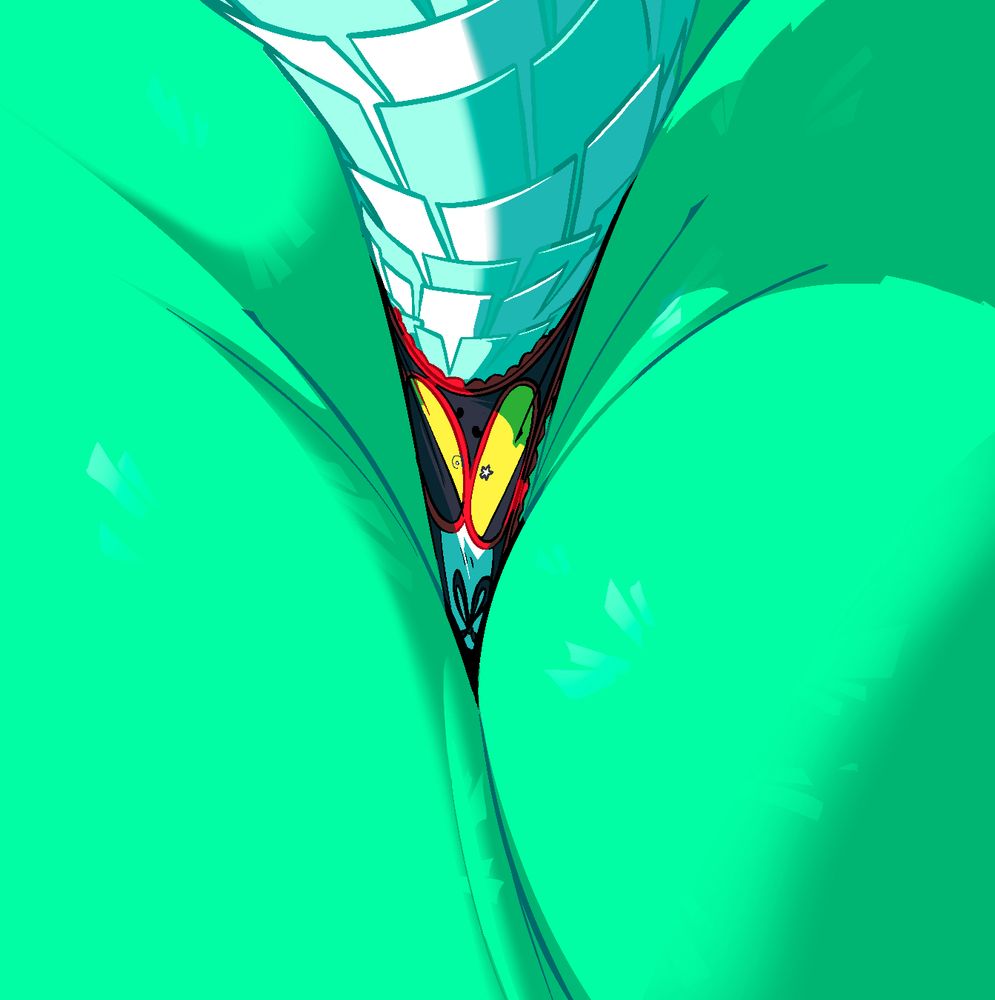Clancer! Excessively huge piñata dog! From the Back! Interesting outfit (Rhombos) he has on!