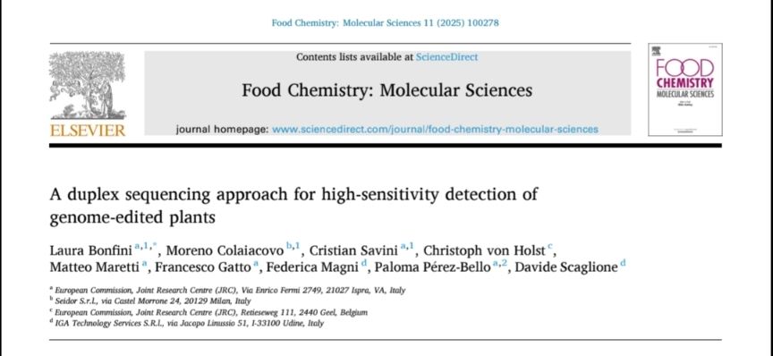 Our paper on duplex sequencing approach for high-sensitiviy detection of genome-edited plants