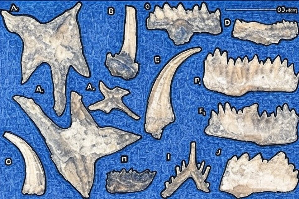 Stylized computer enhanced picture of conodonts