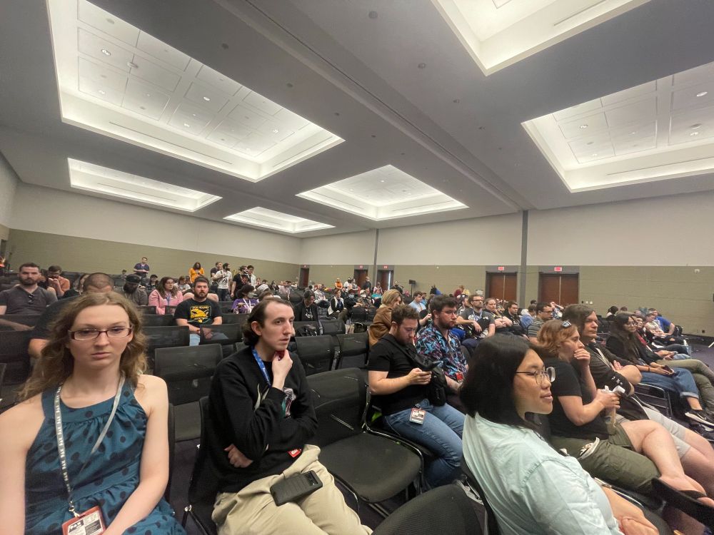 A shot of the room right before the Q&A portion of the panel. The turnout was way better than expected and there were so many good questions! 