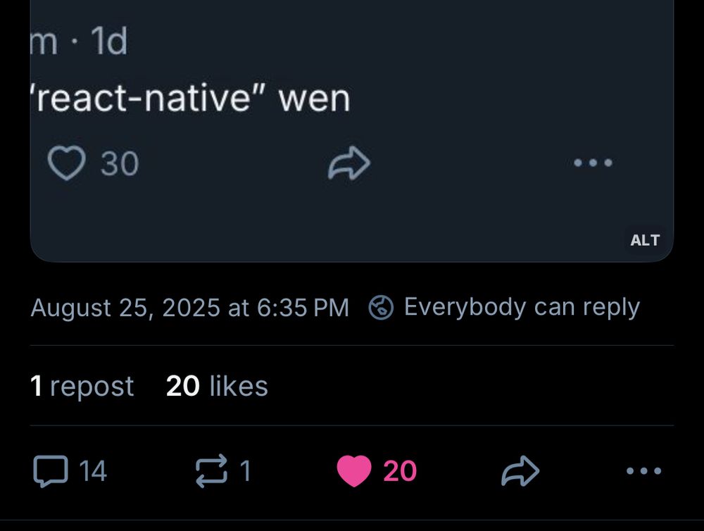 screenshot of the post showing the same share icon