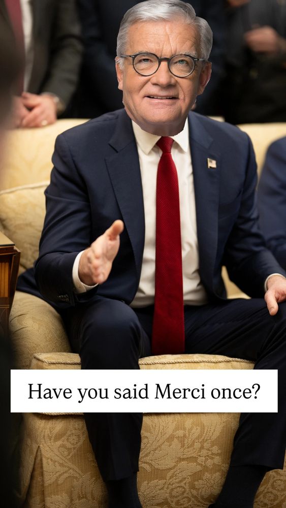 Laurent Mosar's head photoshopped onto JD Vance infamous "Have you said thank you once?"