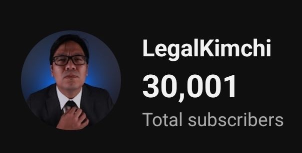 Youtube subscriber count showing 30,001 subs. 