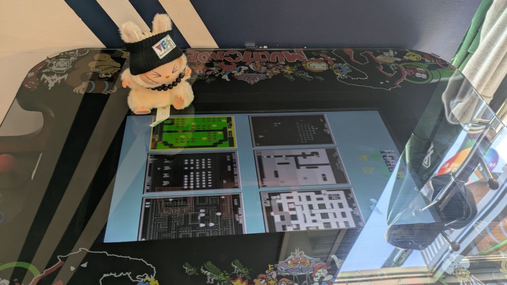 Lafufu in a homemade VFA beanie on an i-cade with Mr do highlighted 
