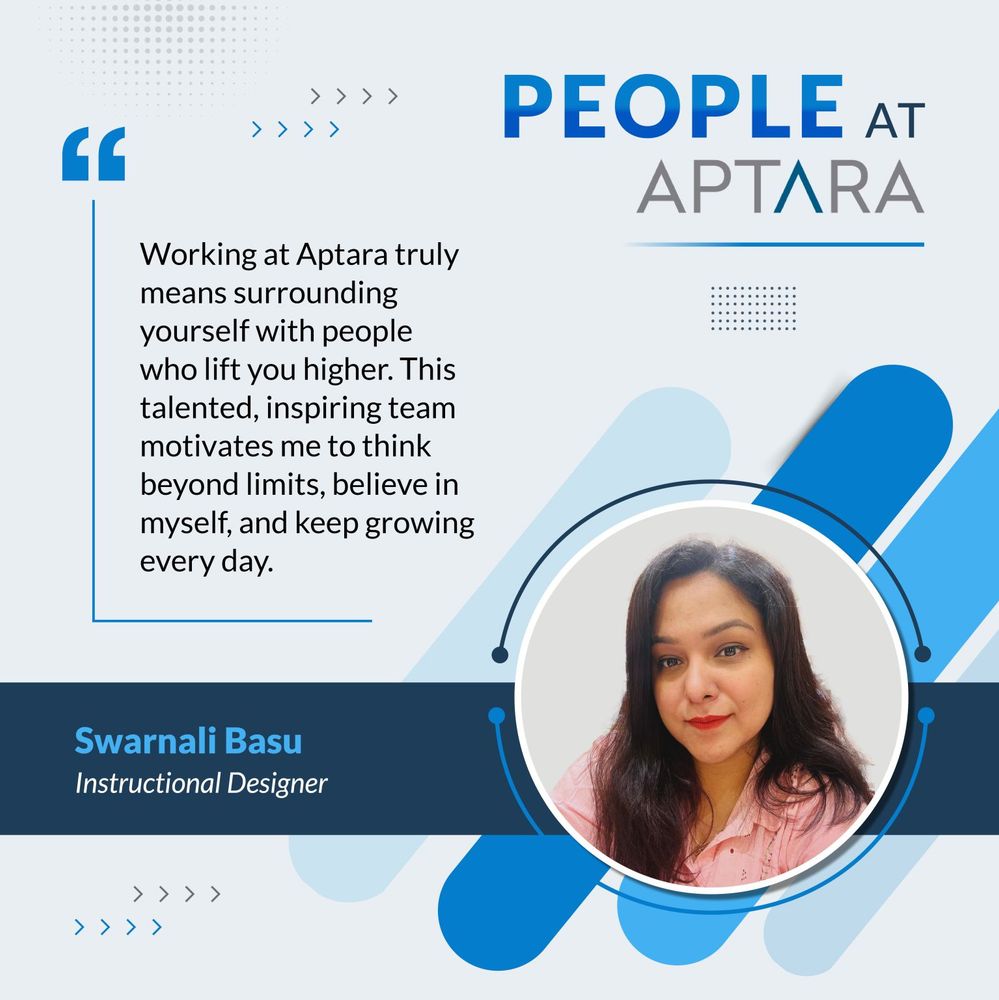 Aptara Workplace & Culture | People at Aptara (Swarnali Basu)