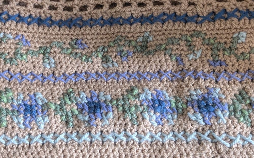 zoom sur la broderie sans flash