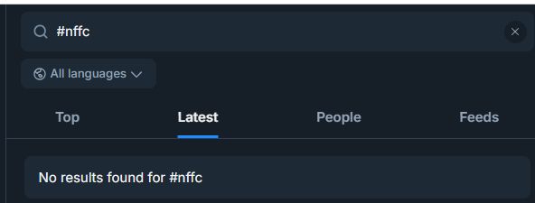 BlueSky playing up and not showing any posts to the #nffc tag