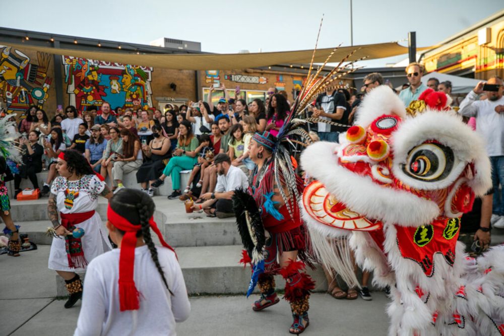 The festival features kimchi burritos, karaoke and community solidarity.