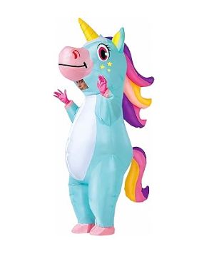 Again, image of my inflatable unicorn terrorist costume for 10/18