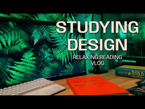 Forest desk • graphic design reading & note taking vlog