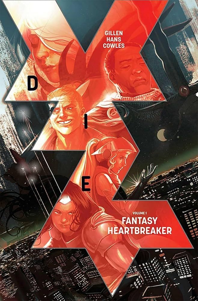 The cover to Kieron Gillen, Stephanie Hans and Clayton Cowles' Die volume 1: Fantasy Heartbreaker