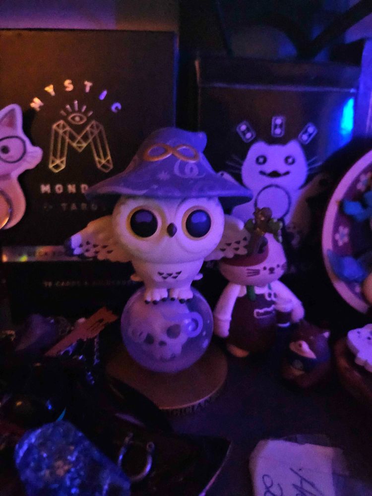 wild magic tarot blind box magician i got the one i really wanted ! also owls are now assosated with oswald which made me love him even more 