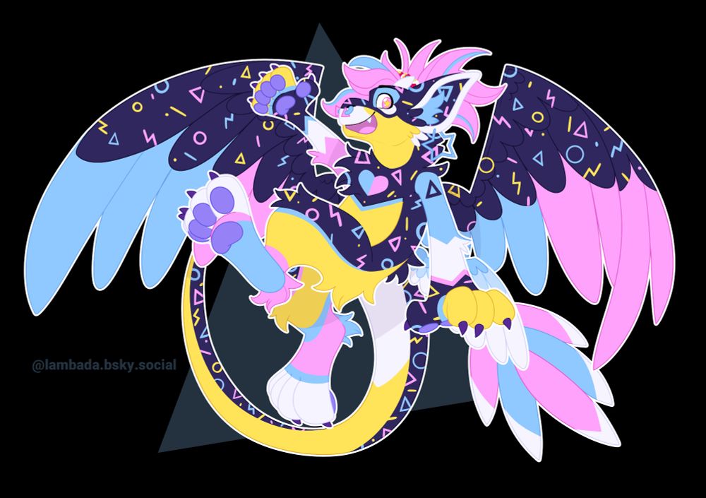 an image of a #dutchangeldragon with 80s bowling alley carpet patterns on most of its body #dutchie #furryart #digitalart 