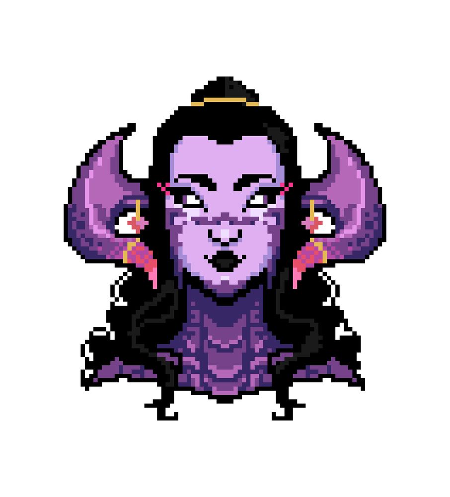 a simple pixel art of sappho