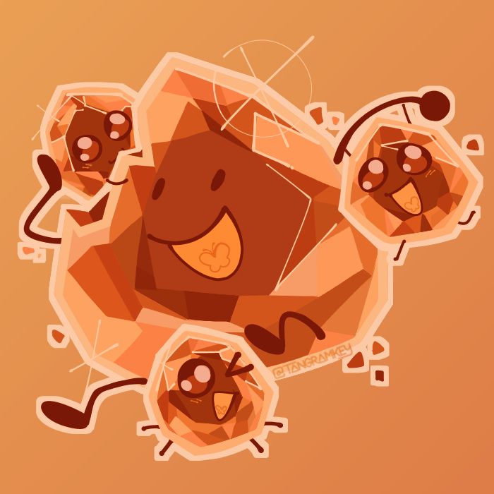 A drawing of Fossly and the Fossly babies.