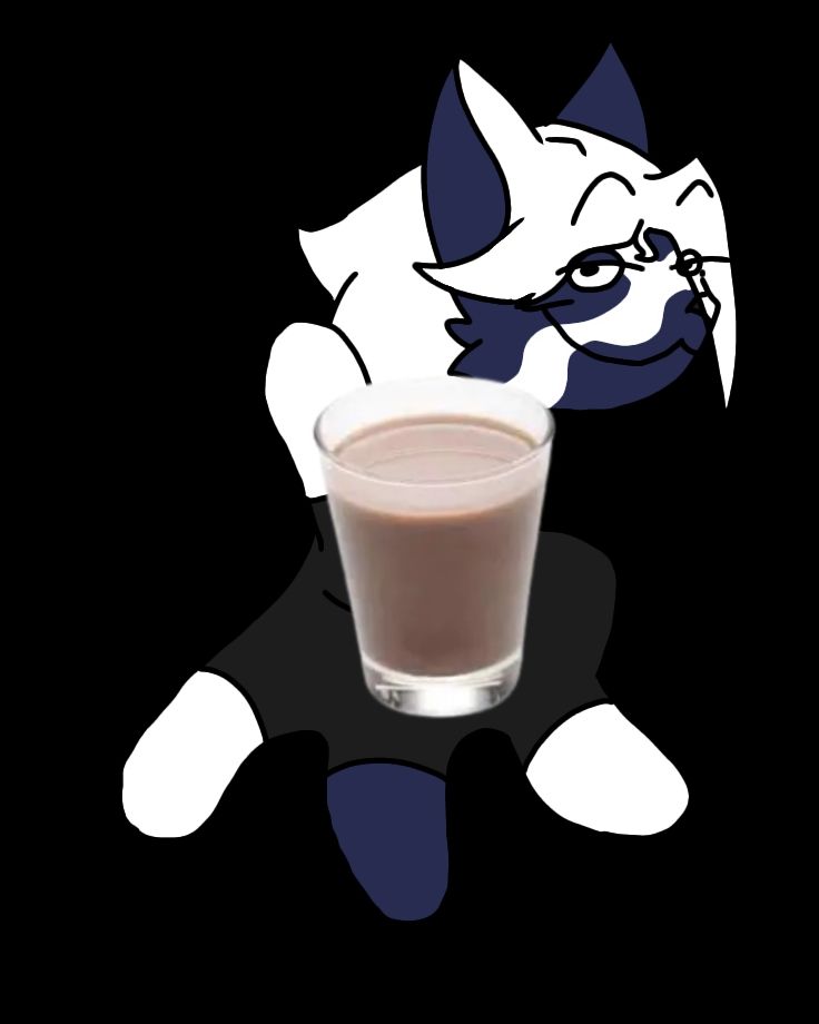My sona holding a glass of chocolate milk