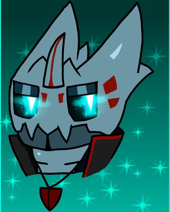 A close up of the insectoid, you can more clearly see her neck charm which looks to be a shield symbol in a reddish color.