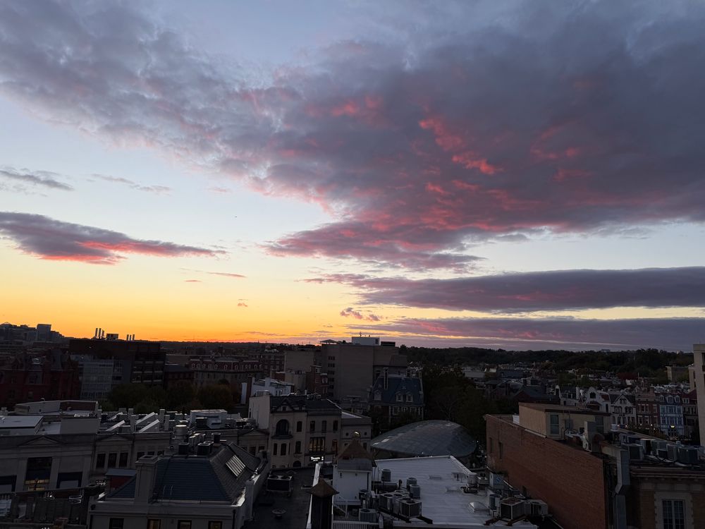 sunset over Dupont Circle