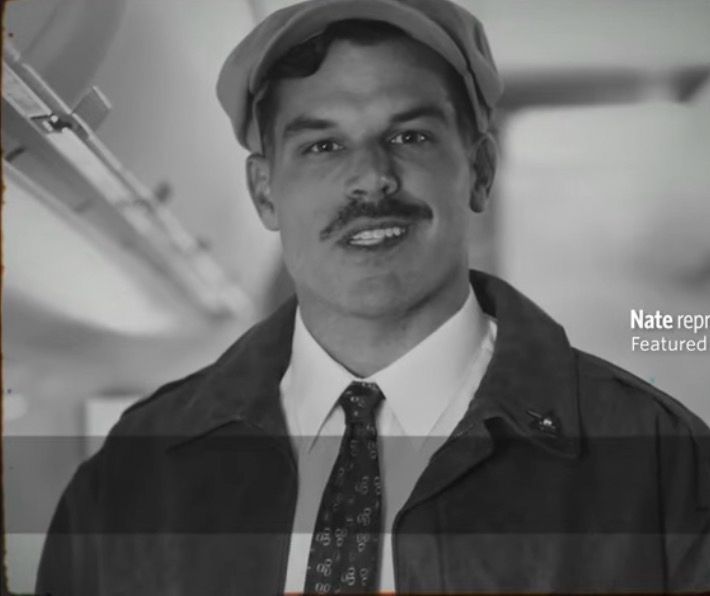 man named Nate in a newsboy hat, button-down shirt, tie, and jacket from new Delta safety video 