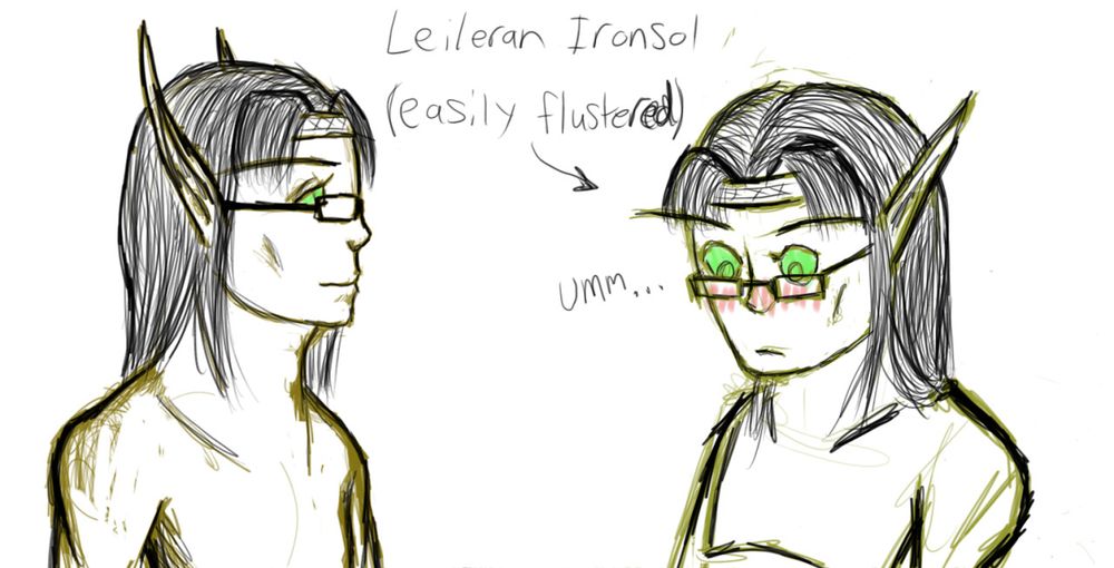 a digital image of a blood elf with glasses on
he's easily flustered
