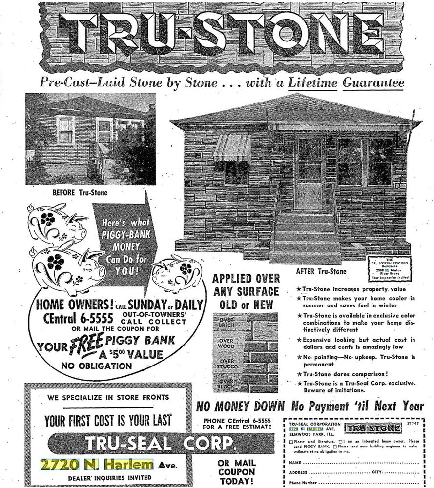 ad for permastone house facing